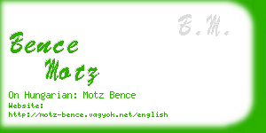 bence motz business card
